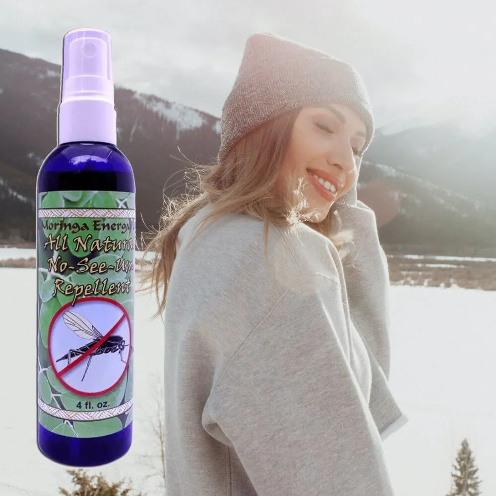 Natural Insect Repellent - Two 4 oz bottles of Moringa All Natural Bug Spray for Noseeum Mosquito Flies Deep Woods Outdoor