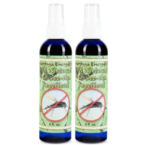 Natural Insect Repellent - Two 4 oz bottles of Moringa All Natural Bug Spray for Noseeum Mosquito Flies Deep Woods Outdoor