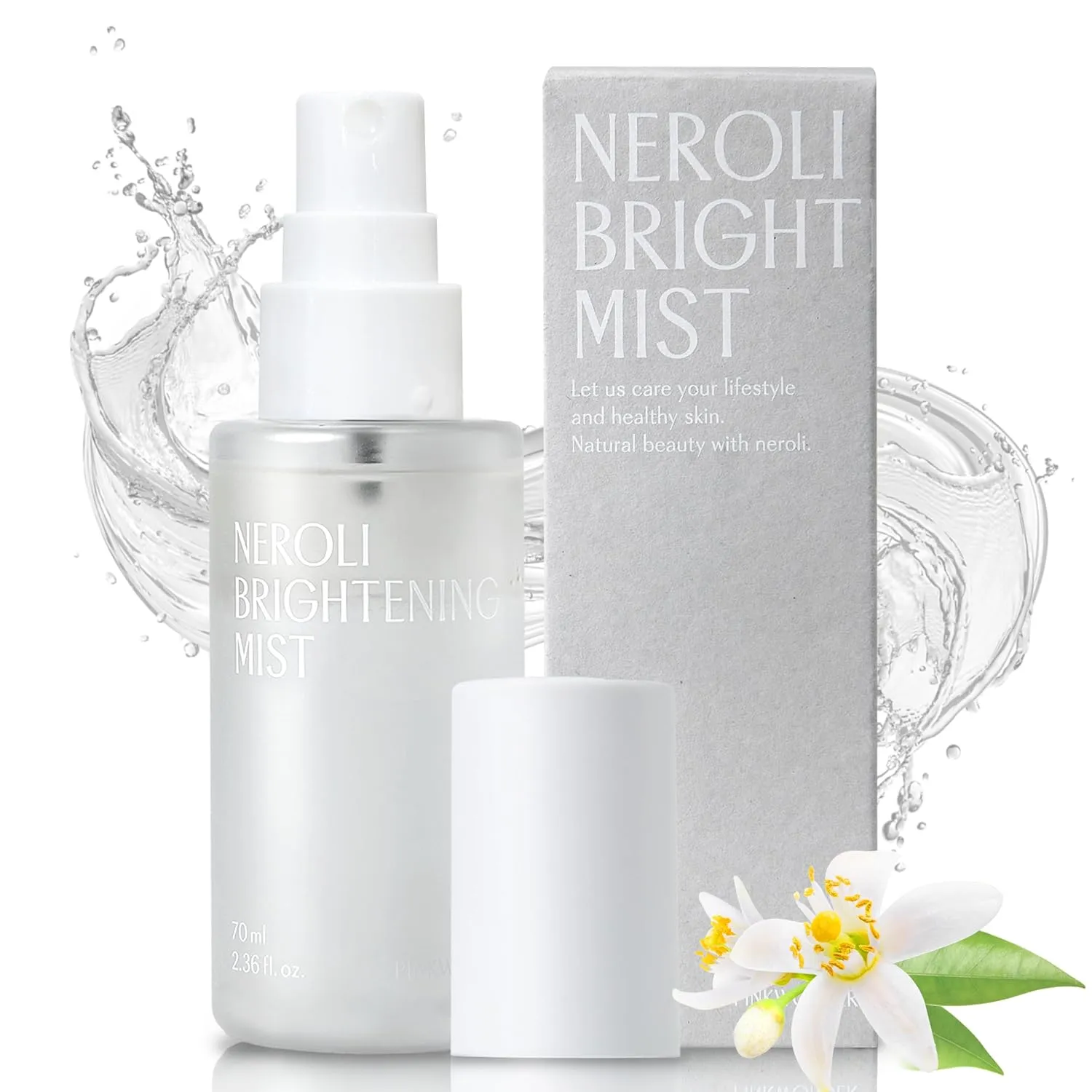 Neroli Mist 2.36oz (70ml), Hydrating Facial Spray with Neroli & Jojoba Oil, Glowing and Radiant Skin, Antioxidant, Korean Skincare