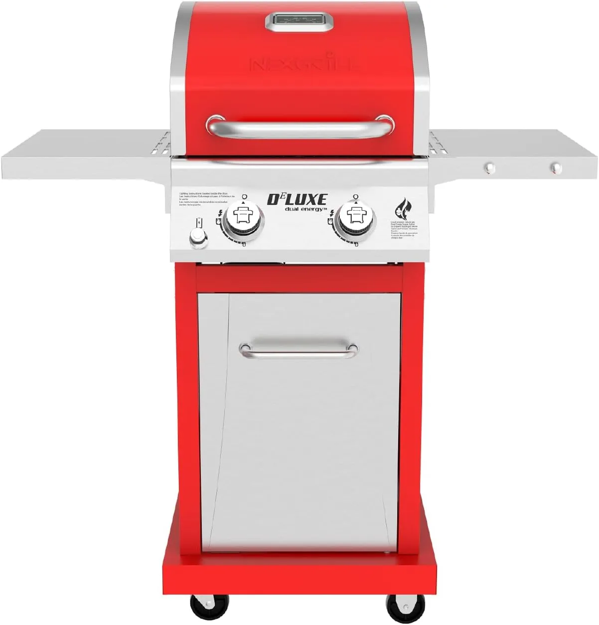 Nexgrill Deluxe 2-Burner Gas Grill with 401 SQ In Grate, 28000 BTUs, Stainless Steel Control Panel & Foldable Side Table, Propane BBQ Grill for Outdoor Cooking, Patios, Backyards and More - 720-0864R