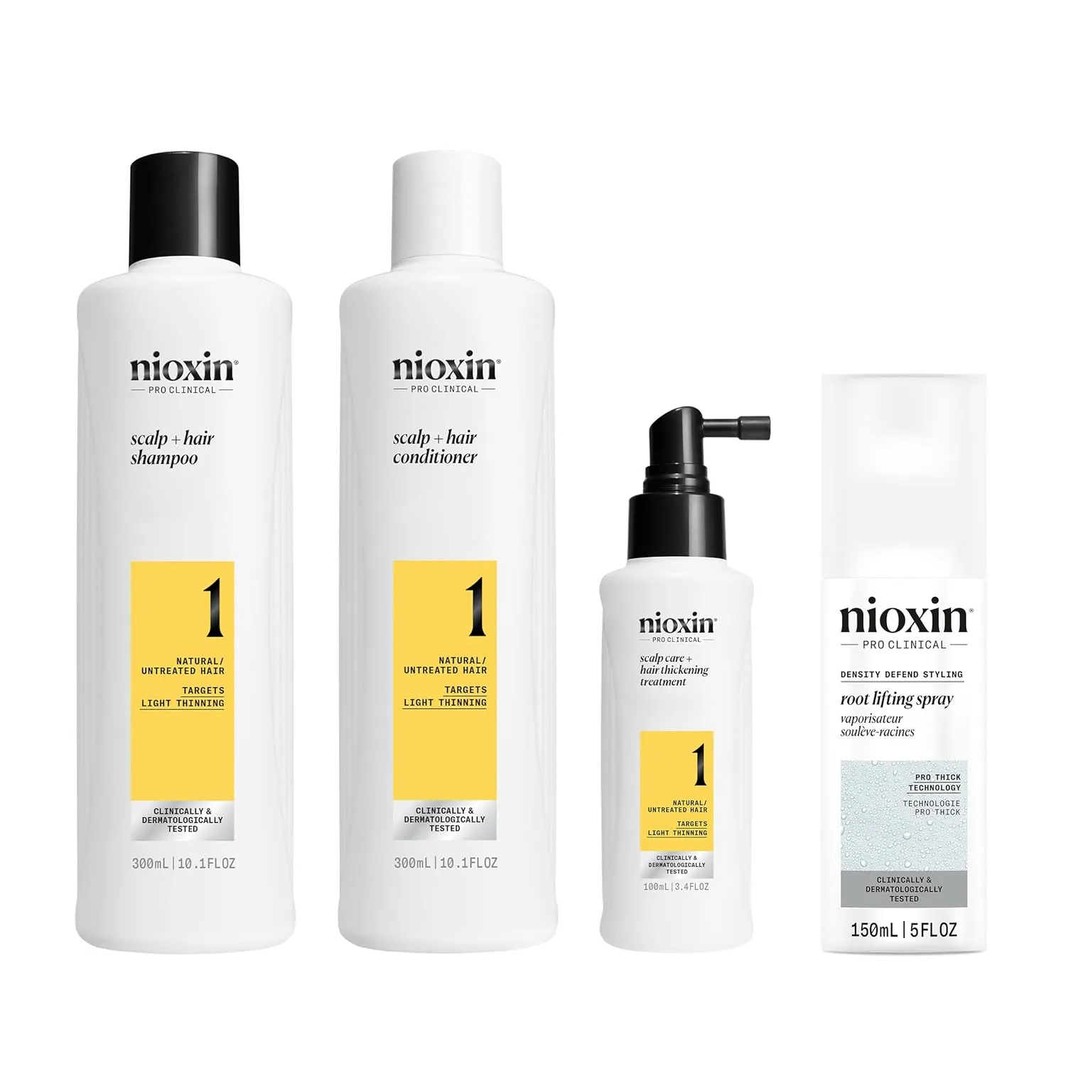 Nioxin Thickening Spray, For Natural Hair with Light Thinning, Full Size (3 Month Supply)