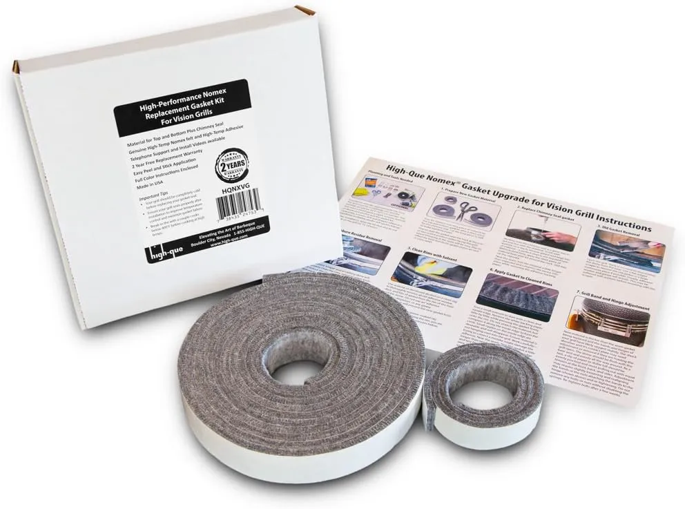 Nomex and Kevlar Gasket, Replacement for Vision Grill Series B High-Heat 14.5' Gasket Seal, 2-Year Warranty, Made in USA