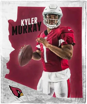 NORTHWEST NFL Arizona Cardinals Kyler Murray Silk Touch Throw Blanket, Team Colors, 50" x 60"