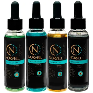 Norvell Pro Lab Kit - Professional Spray Tan Additives Kit, DHA Boost 2 oz., Hydration Lift 2 oz., Collagen Boost, & Vitamin Bath.