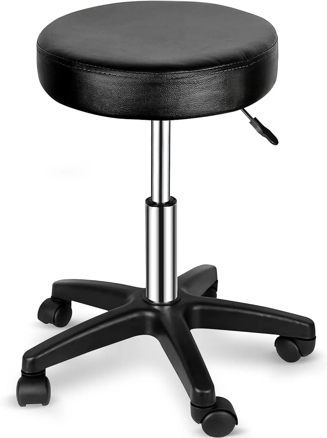 Nova Microdermabrasion Rolling Stools with Wheels PU Leather Adjustable Height Swivel Stools Chair for Salon Bar Tattoo Home Office Massage Medical Spa 350lb Weight Capacity