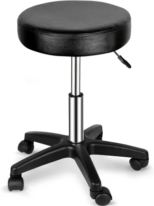 Nova Microdermabrasion Rolling Stools with Wheels PU Leather Adjustable Height Swivel Stools Chair for Salon Bar Tattoo Home Office Massage Medical Spa 350lb Weight Capacity