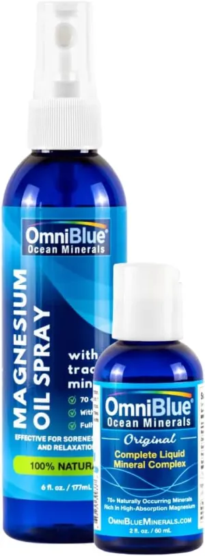Ocean Minerals 2oz & Ocean Power Topical Spray 6 oz