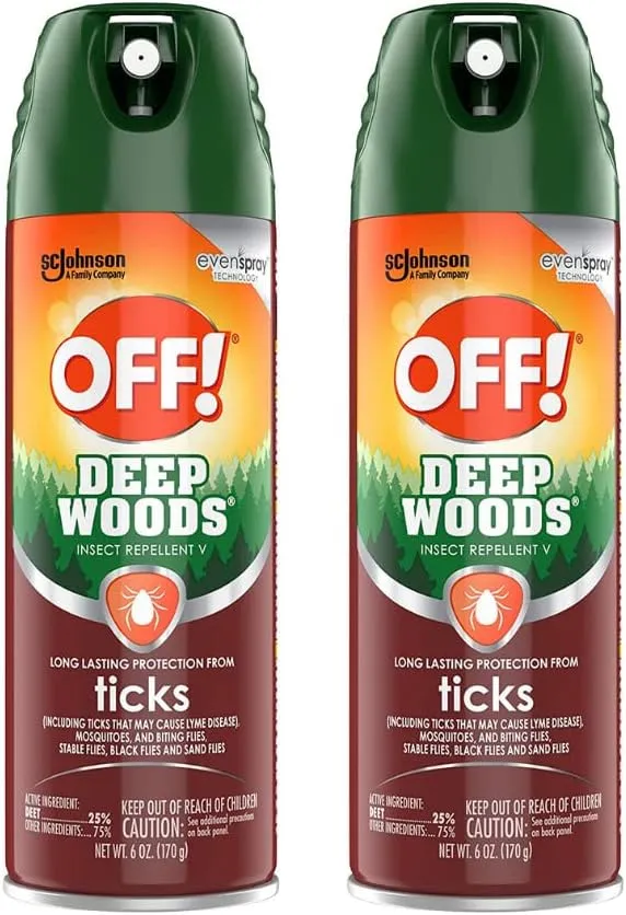 Off! Deep Woods Tick Repellent Aerosol 6 Ounce (Pack of 2)