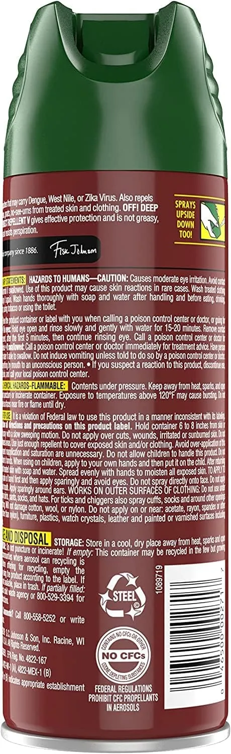 Off! Deep Woods Tick Repellent Aerosol 6 Ounce (Pack of 2)