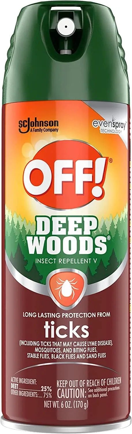 Off! Deep Woods Tick Repellent Aerosol 6 Ounce (Pack of 2)