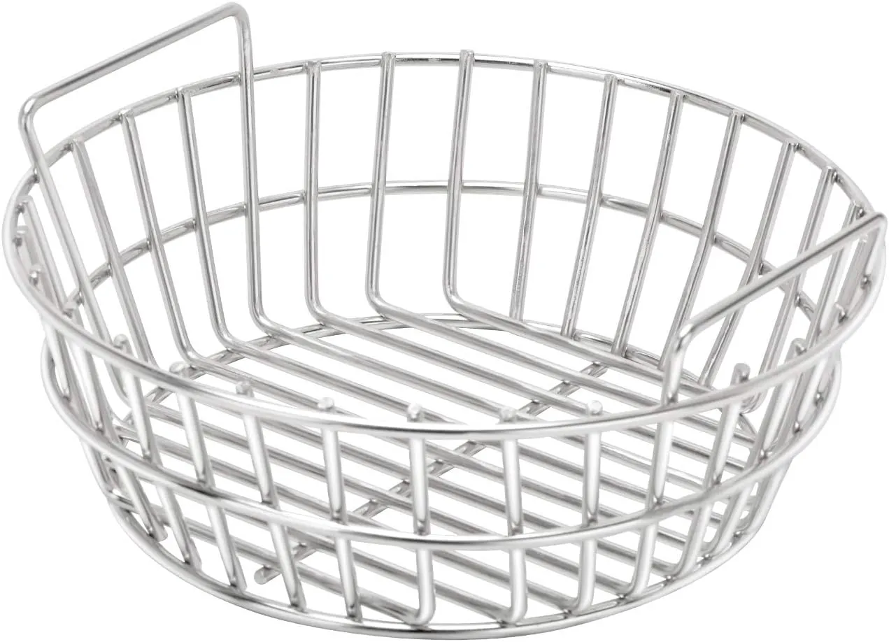 only fire #8567 Charcoal Ash Basket Stainless Steel Charcoal Holder with Handles, Fits Kamado Joe-Joe Junior Grill