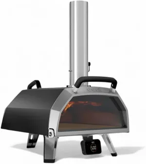 Ooni Karu 2 Pro Multi-Fuel Pizza Oven - Wood and Gas Outdoor Pizza Oven with Pizza Stone & Integrated Thermometer, Pizza Oven Outdoor, Dual Fuel 16 Inch Pizza Maker, Outdoor Cooking Grill