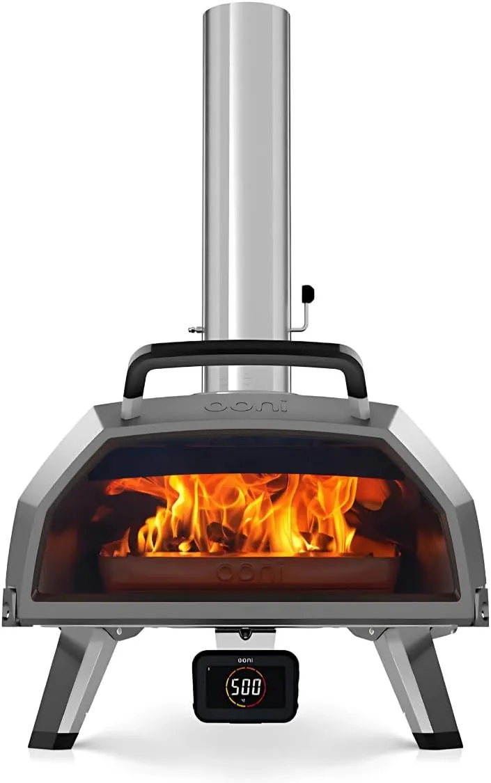 Ooni Karu 2 Pro Multi-Fuel Pizza Oven - Wood and Gas Outdoor Pizza Oven with Pizza Stone & Integrated Thermometer, Pizza Oven Outdoor, Dual Fuel 16 Inch Pizza Maker, Outdoor Cooking Grill