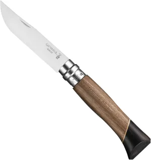 Opinel Workshop Series - Stainless Steel Folding Pocket Knife, Ebony and Walnut Handle