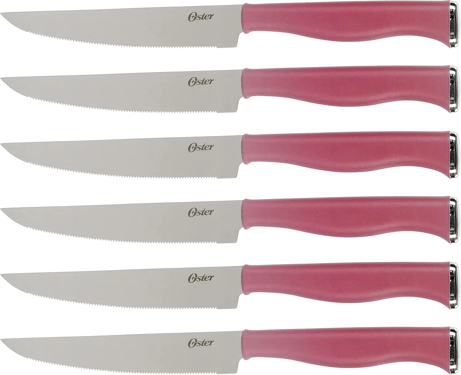 Oster Langmore 15 Piece Stainless Steel Cutlery Knife Block Set W/Black Box – Purple