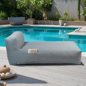 Outdoor Bean Bag Bed Lounger Chair for Pool, Comfy Foam Lazy Patio Sofa Furniture, Water-Resistant Outside Couch, Outdoor Day Beds Sofa for Pool, Patio, Deck (Dark Grey, 70.86 inch)