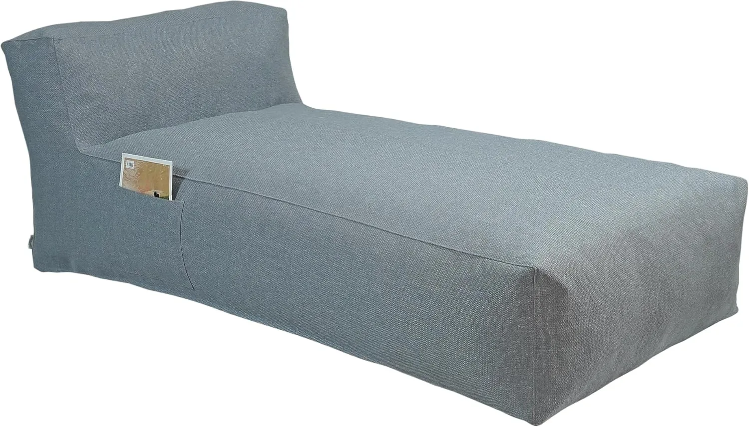 Outdoor Bean Bag Bed Lounger Chair for Pool, Comfy Foam Lazy Patio Sofa Furniture, Water-Resistant Outside Couch, Outdoor Day Beds Sofa for Pool, Patio, Deck (Dark Grey, 70.86 inch)