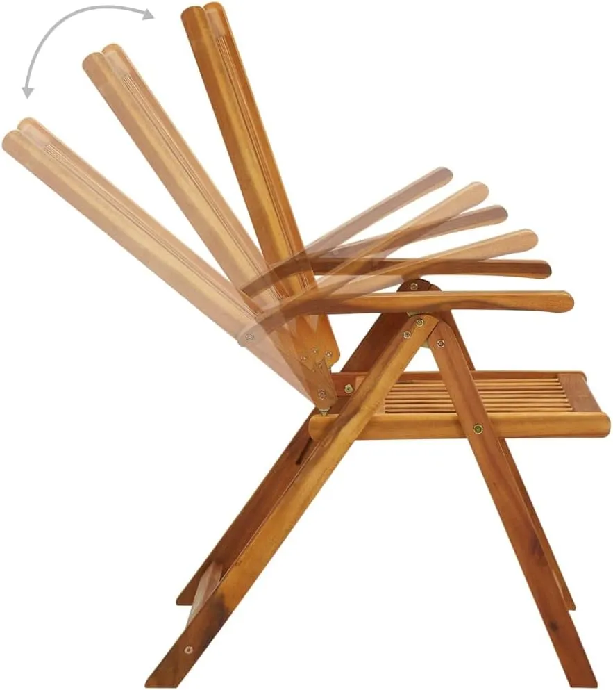 Outdoor Chairs,Zero Gravity Chair,Folding Stool,Folding Patio Chairs with Cushions 8 pcs Solid Acacia WoodFor Gardens, patios, Balconies