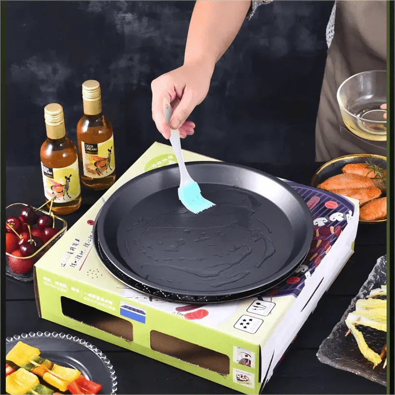 Outdoor Family Dinner Disposable Picnic Portable Barbecue Grill with Plate Clip and Oil Brush Barbecue Plate Without Charcoal