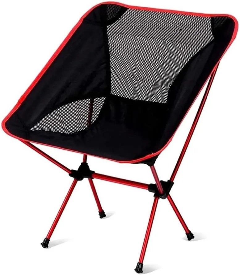 Outdoor Folding Chair Camping Chair Outdoor Fishing Stool Portable Camping Chairs Garden Leisure Moon Chair for Hiking Park Beach BBQ Folding Chairs