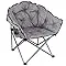 Padded Cushion Outdoor Folding Lounge Patio Club Chair-375lbs Capacity