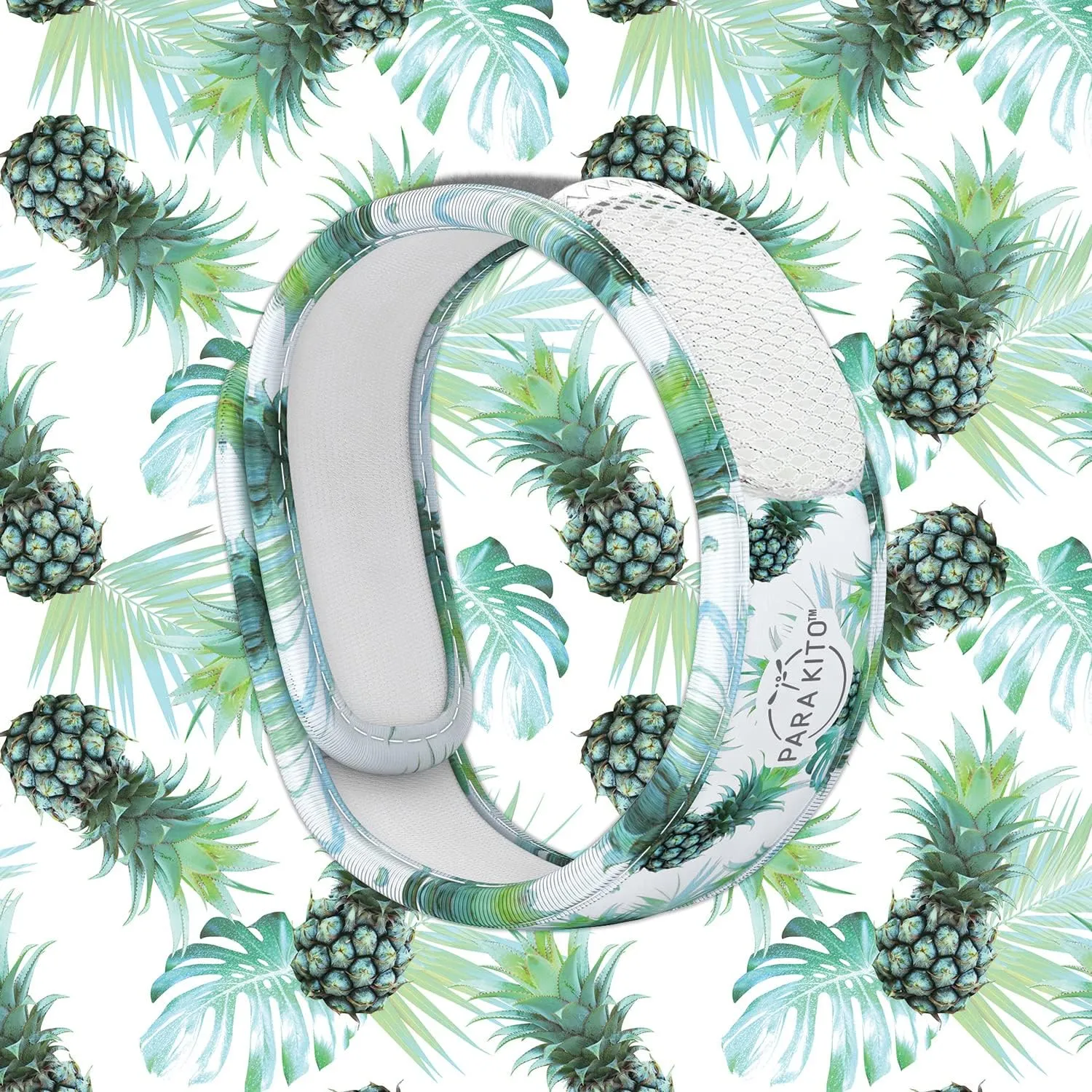 PARA'KITO Mosquito Insect & Bug Protection Wristband - Mosquito Stickers & Bug Spray Alternative - Summer Essentials, Beach Accessories, Hiking & Camping Essentials -Natural Essential Oils (Pineapple)