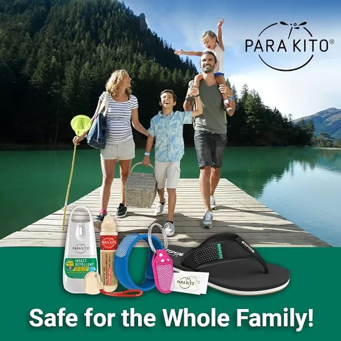 PARA'KITO Mosquito, Ticks & Insect Spray- DEET Free, Citronella Essential Oil, Water & Sweat Resistant, Mosquito Bite Protection in Camping, Hiking, Travel Outdoor Activities (2.2oz)