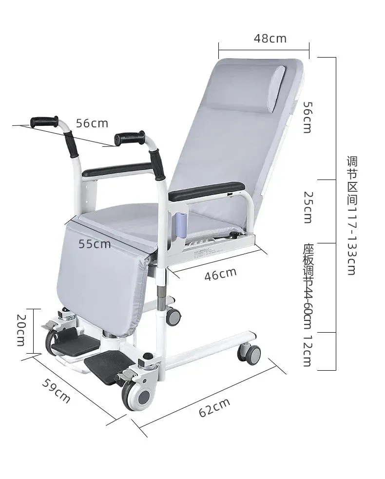 paralysis  Disability Patient Transfer Chair Lifting Nursing Shift portable Folding Rollator rolling chair can sit and down