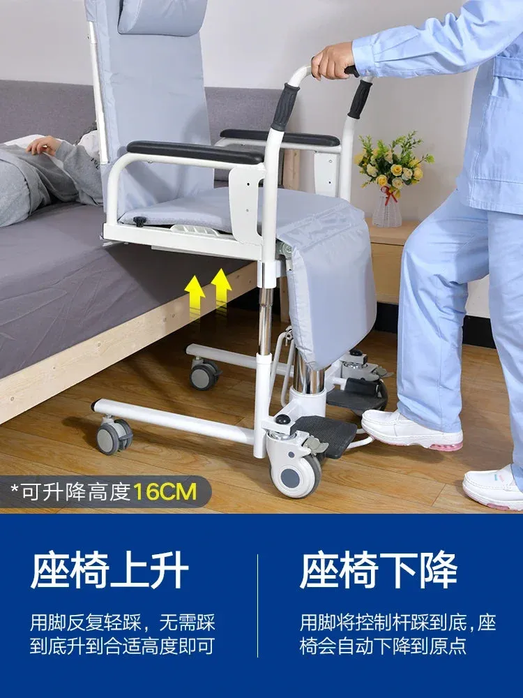 paralysis  Disability Patient Transfer Chair Lifting Nursing Shift portable Folding Rollator rolling chair can sit and down