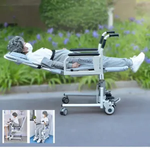 paralysis  Disability Patient Transfer Chair Lifting Nursing Shift portable Folding Rollator rolling chair can sit and down