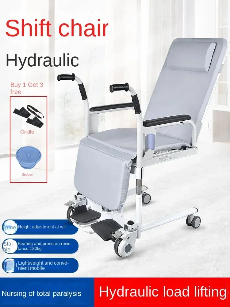 paralysis  Disability Patient Transfer Chair Lifting Nursing Shift portable Folding Rollator rolling chair can sit and down