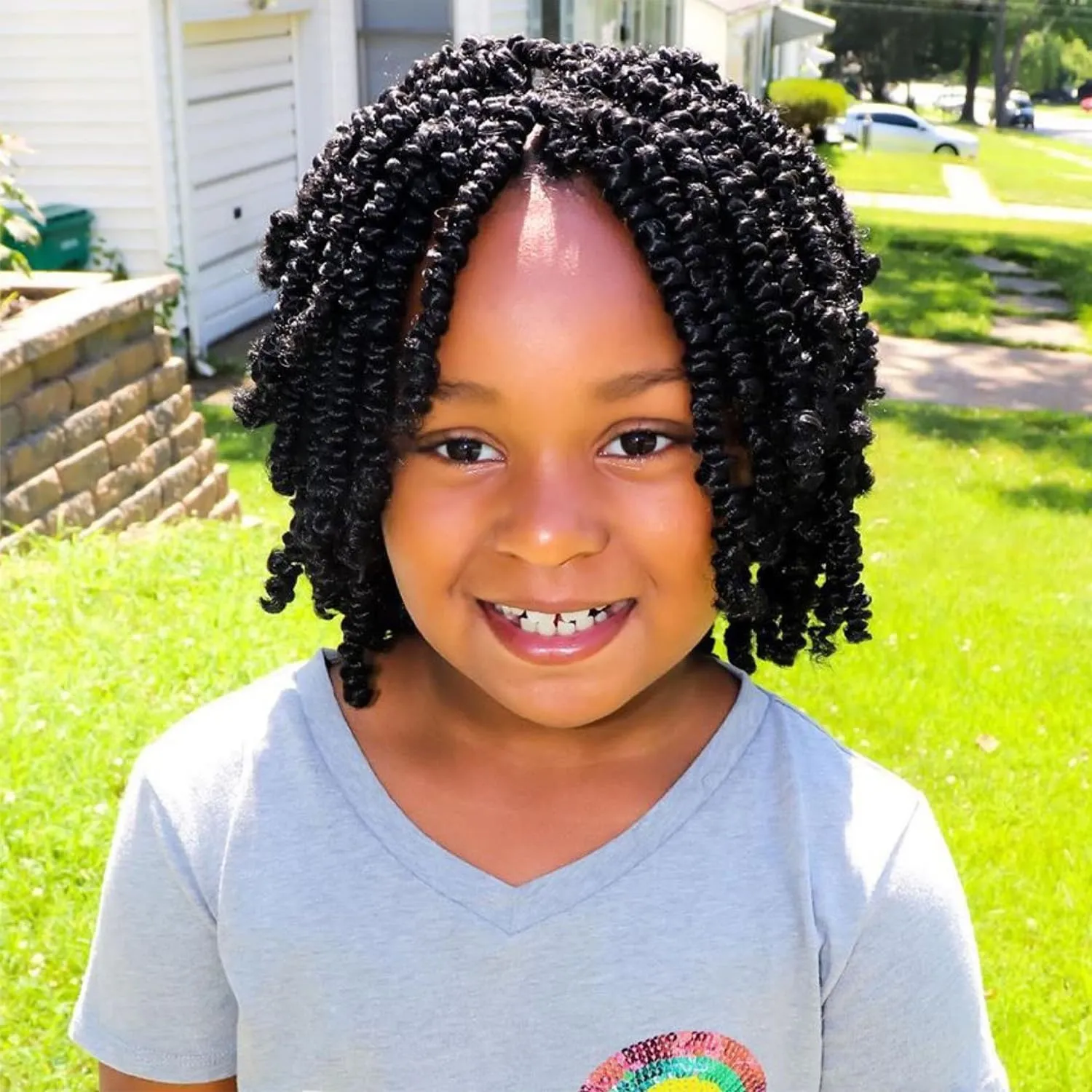 Passion Twist Hair-Pre-twisted Passion Twists,Pre-Looped Crochet Braids Made Of Bohemian Hair Synthetic Braiding Hair Extensions (8 Inch(Pack of 8), 1B)