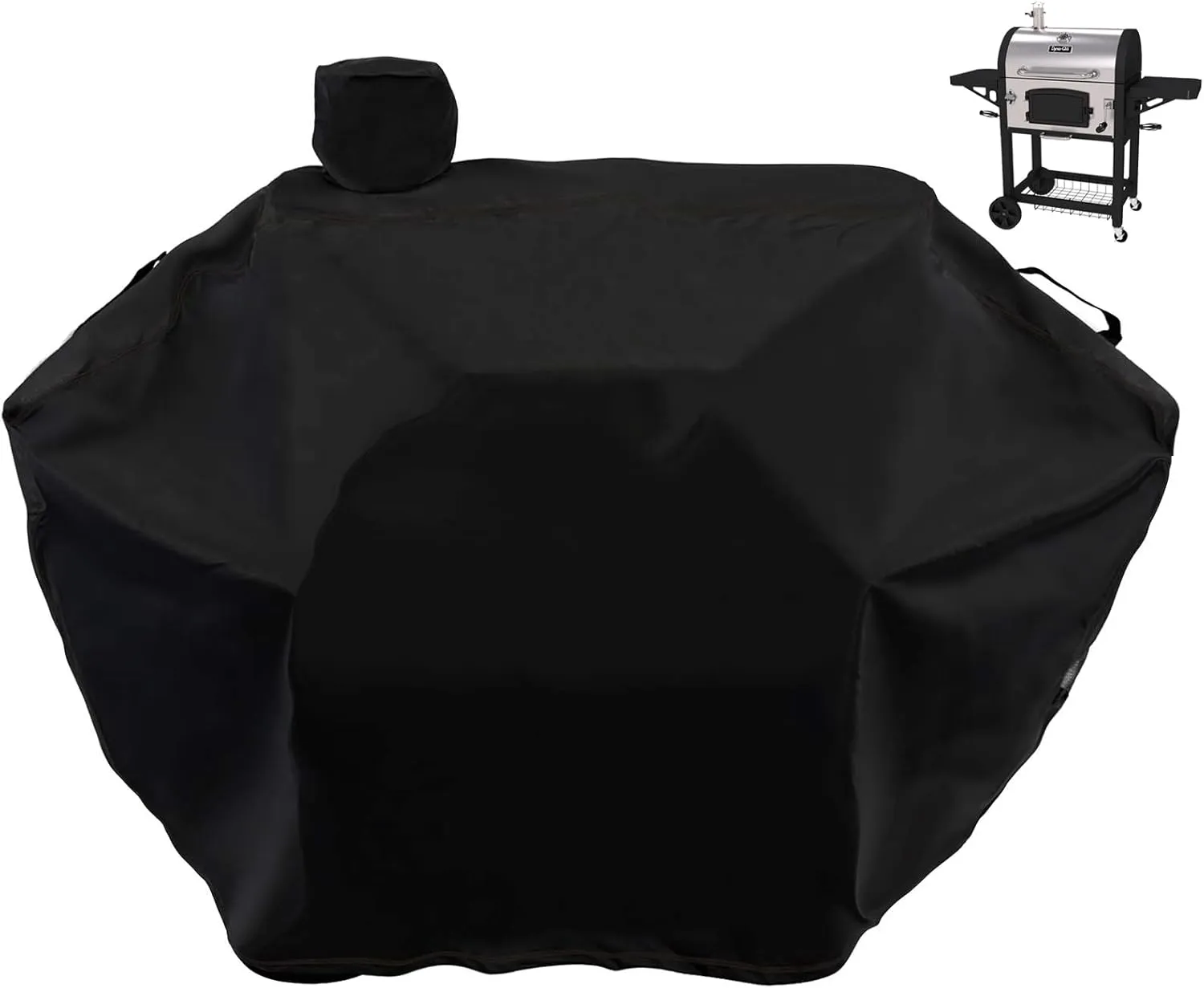 Patio Grill Cover Replacement for Dyna-Glo DG576CC Premium Large Charcoal Grill Cover, Fits for Dyna-Glo Grill Models DGN486DNC-D, DGN486SNC-D, DGN576DNC-D and DGN576SNC-D, Heavy Duty Waterproof,Black