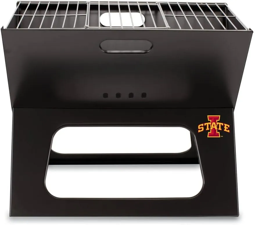 PICNIC TIME NCAA Iowa State Cyclones X-Grill Portable Grill - Camping Grill - Small Charcoal Grill for Tailgating