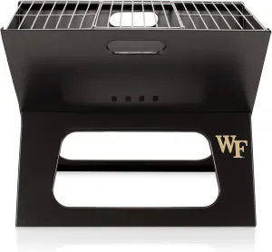 PICNIC TIME NCAA Wake Forest Demon Deacons X-Grill Portable Grill - Camping Grill - Small Charcoal Grill for Tailgating
