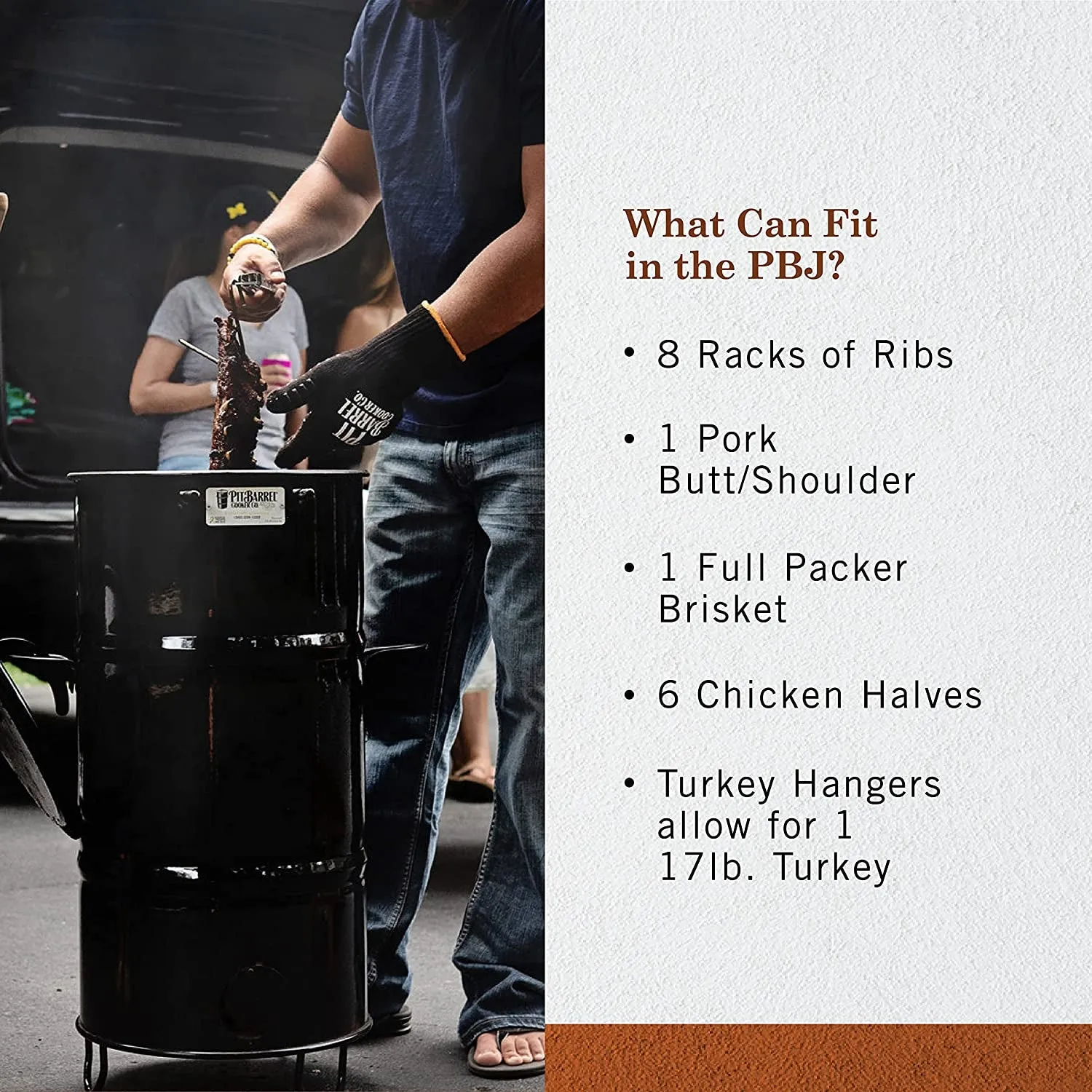 Pit Barrel Cooker Junior Package - 14 Inch Drum Smoker | Porcelain Coated Steel Drum BBQ Grill