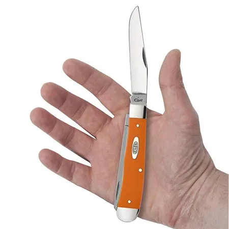 Pocket Knife Orange Synthetic Trapper
