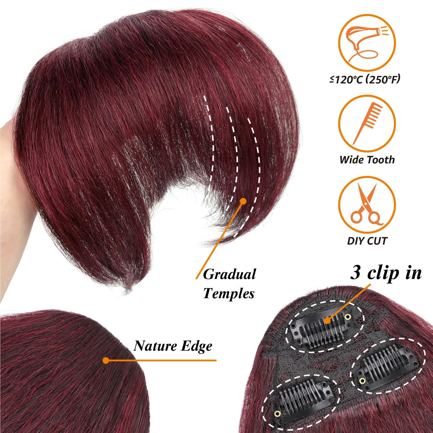 Ponytail Extension with Bangs,Yaki Curly Drawstring Ponytail Extension for Women 20 Inch Long Wavy Layered Pony Tails Hair Extensions Synthetic Clip in Ponytail Hairpiece for Women(BUG)