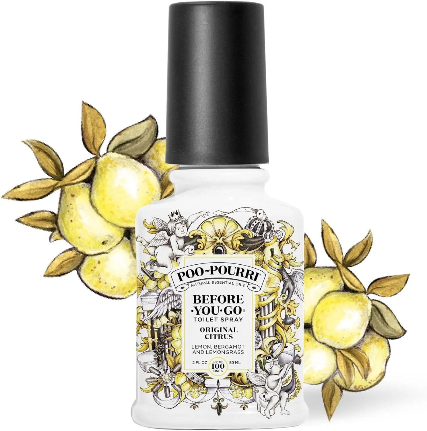 Poo-Pourri Before-You-Go Toilet Spray, Dapper Crapper, Gift Set Variety 2 Fl Oz - Original Citrus and Royal Flush