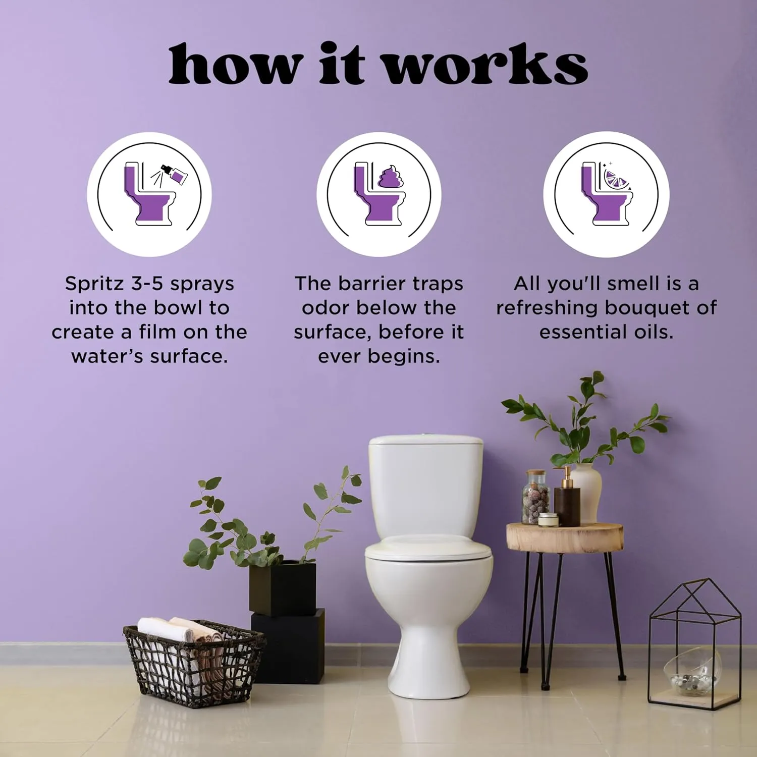 Poo-Pourri Before-You-Go Toilet Spray, Lavender Vanilla, 8 Fl Oz - Lavender, Vanilla and Citrus