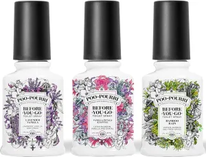 Poo-Pourri Before-You-Go Toilet Spray, Spring 2 Oz Variety Pack– Lavender Vanilla, Vanilla Petals & Santal, and Bamboo Rain
