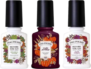 Poo-Pourri Before-You-Go Toilet Spray, Spring 2 Oz Variety Pack– Maple Pumpkin Blush Florals and Botanical Waters