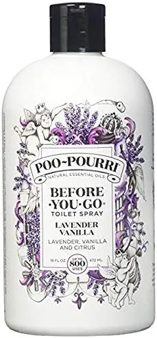 Poo Pourri Lavender Vanilla 16-Ounce Refill Bottle,