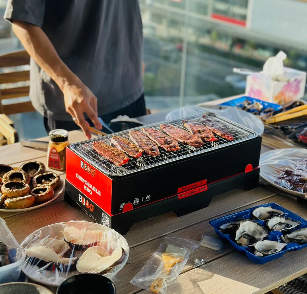 Portable Bamboo Charcoal BBQ Family Box Set