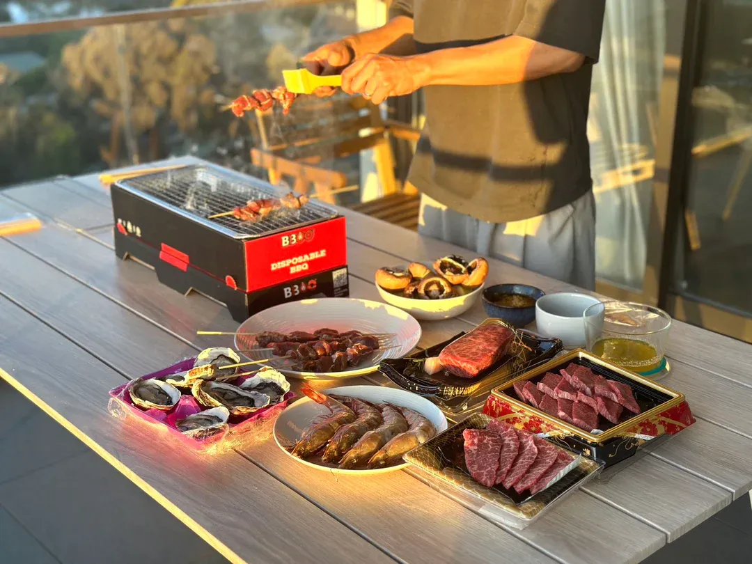 Portable Bamboo Charcoal BBQ Family Box Set