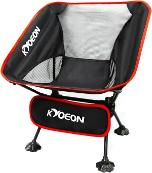 Portable Camping Chair, Back 1Pack, Ultralight Durable Foldable Chair for Outdoor Camp,Travel, Beach, Picnic, Garden, Sport Sturdy Frame, Comfortable Collapsible Lawn Chair, Supports 330Lbs