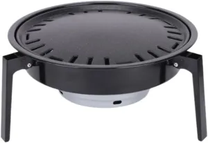 Portable Charcoal Grill, 12.6" Folding Barbecue Charcoal Grill, with Round Removable Grilling Net Grilling Pan Net Grabber, Easy To Clean, Mini BBQ Grill for Outdoor Cooking Camping Picnic