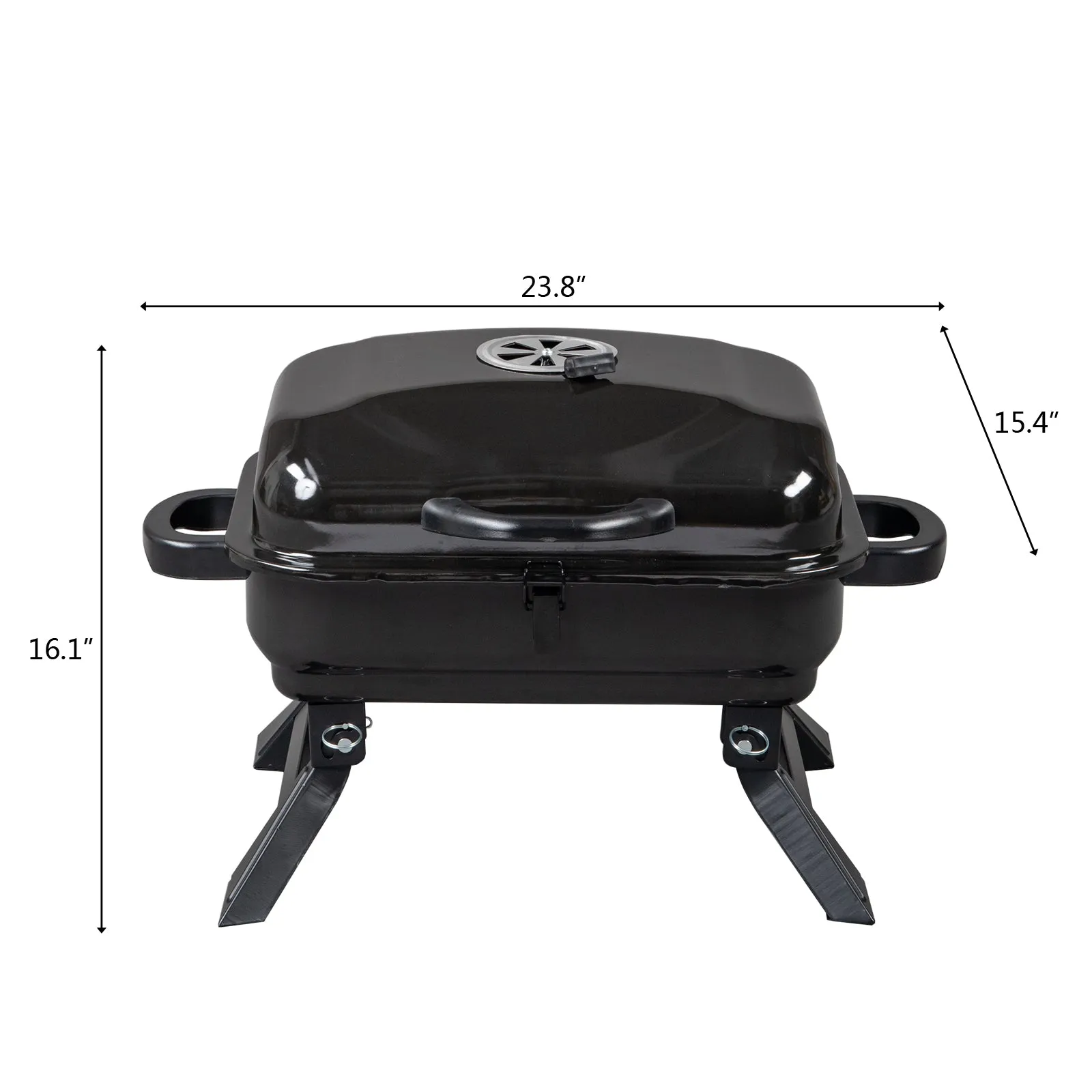 Portable Charcoal Grill - Compact Tabletop BBQ for 3-4 People, Foldable Design, Easy Transport