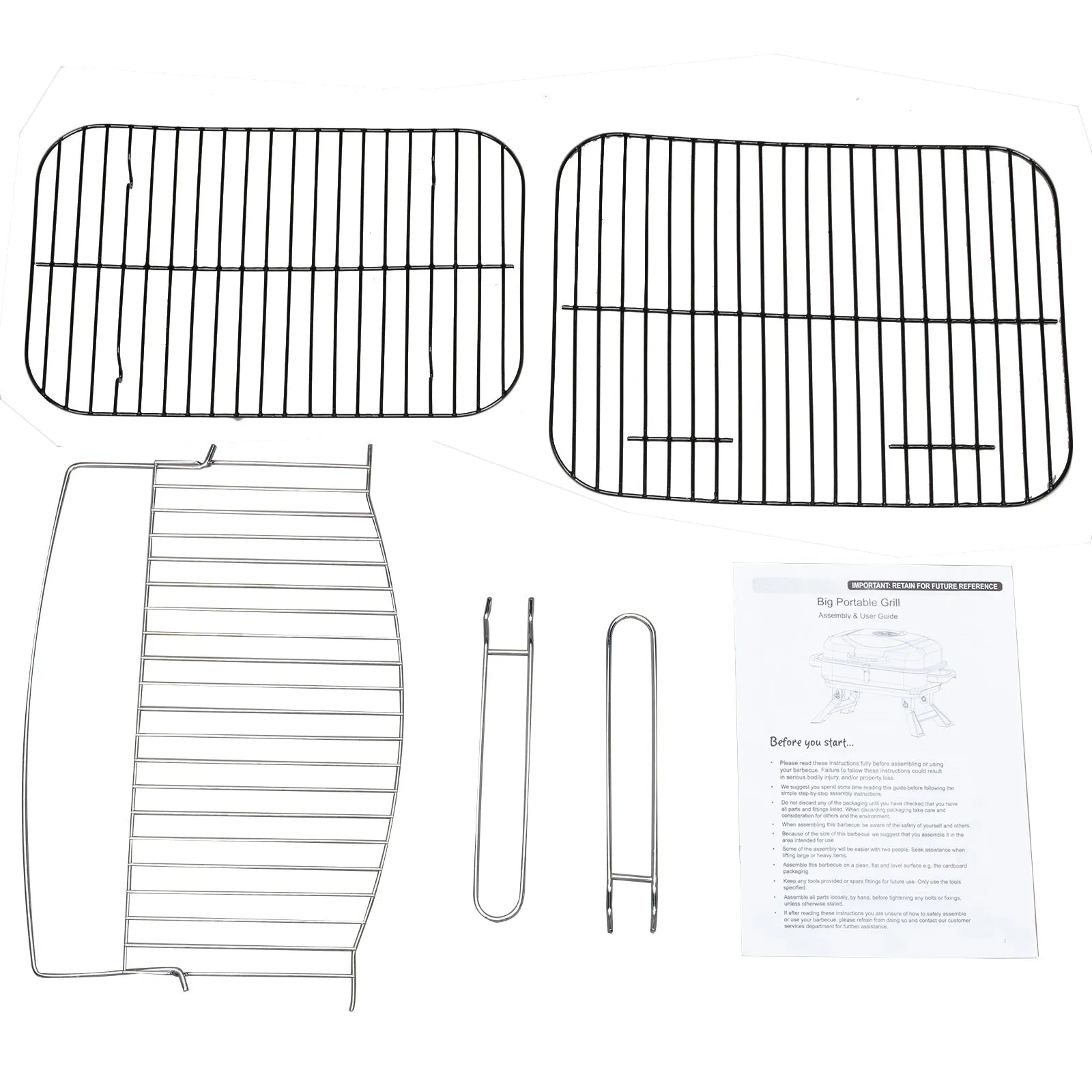 Portable Charcoal Grill - Compact Tabletop BBQ for 3-4 People, Foldable Design, Easy Transport