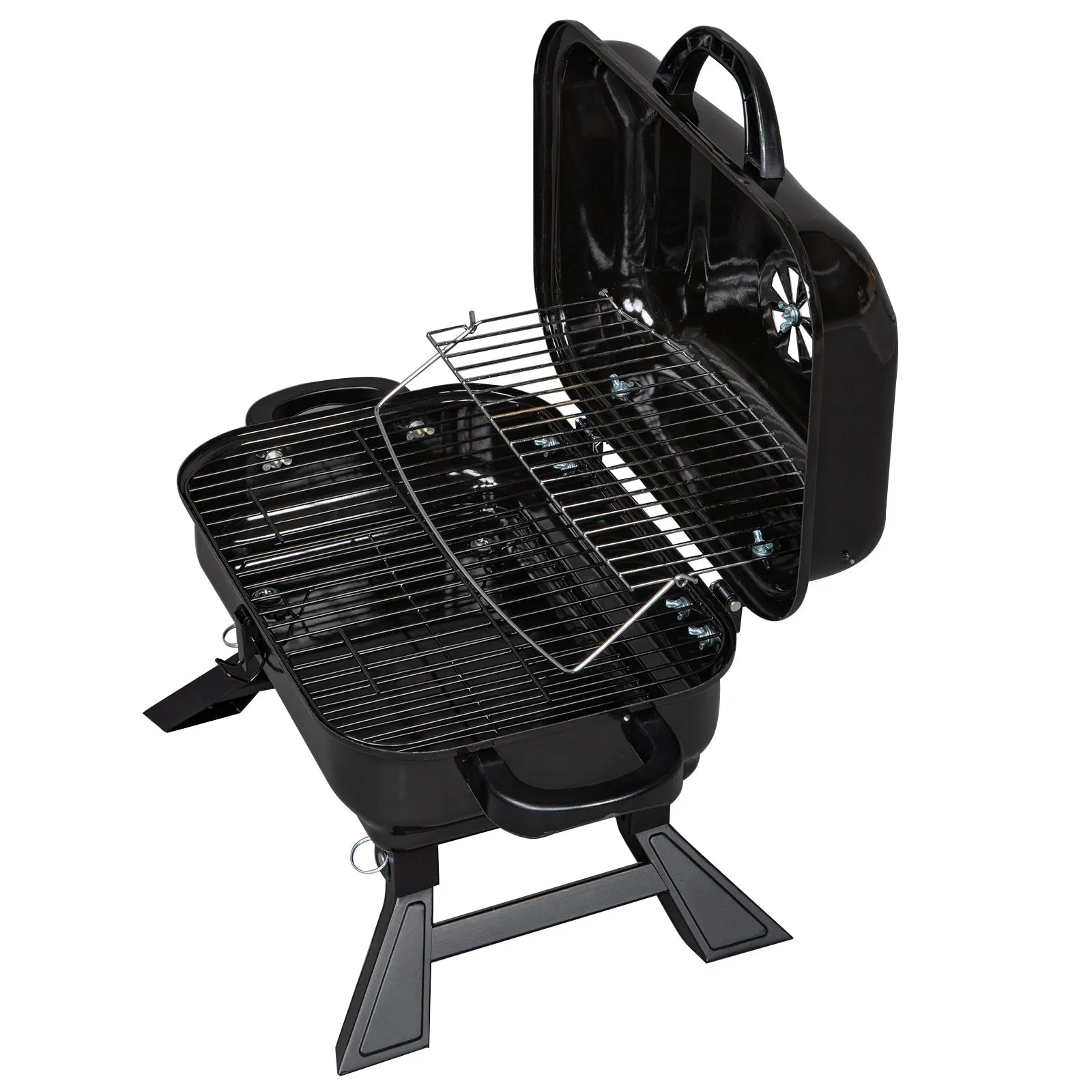 Portable Charcoal Grill - Compact Tabletop BBQ for 3-4 People, Foldable Design, Easy Transport